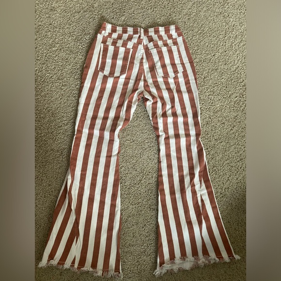 Denim - Striped bell bottoms